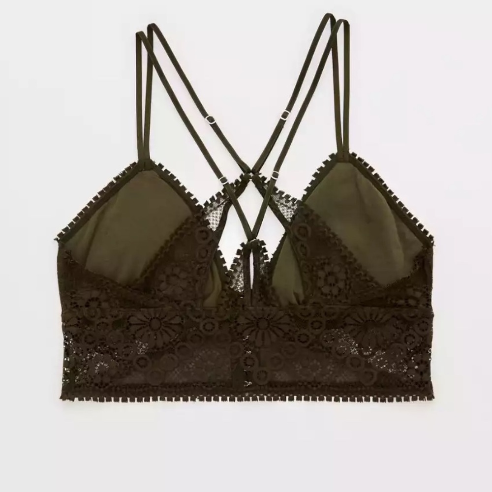 NWOT Aerie Joy Lace Padded Longline Bralette Size Small - Picture 4 of 13